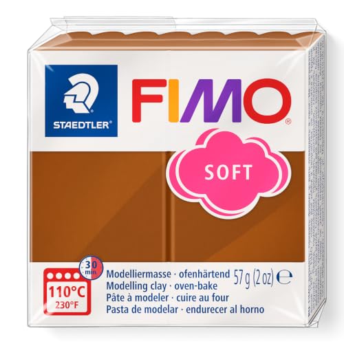 Staedtler FIMO Soft Polymer Clay - -Oven Bake Clay for Jewelry, Sculpting, Crafting, Caramel 8020-7