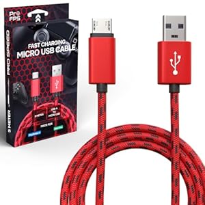 ProFPS 3m Micro USB Ladekabel Rot RIV001