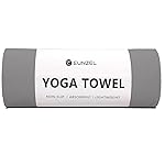 Eunzel Hot Yoga Towel Non Slip Yoga Mat Towel Non-Slip Sweat Absorbent Microfiber Towel for Hot Yoga, Pilates and Workout 72 x 26.5, Dark Grey