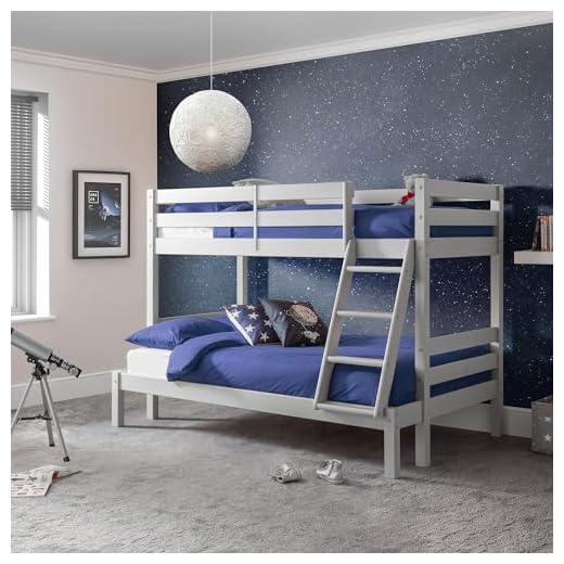 Julian Bowen Merlin Triple Sleeper Bunk - Dove Grey