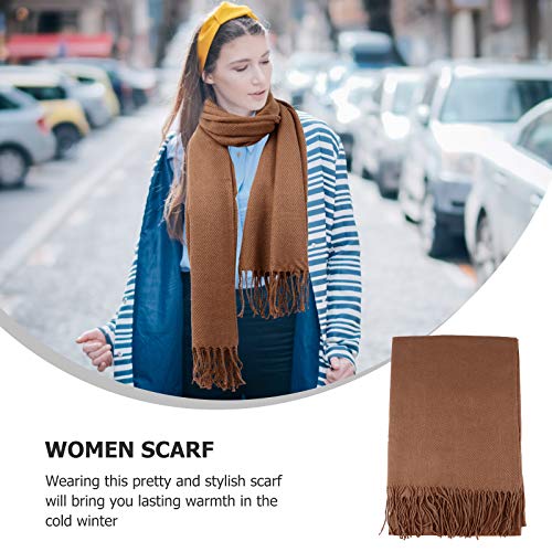 ABOOFAN 1 pç cachecol colorido confortável inverno lenço quente para mulheres materiais de inverno