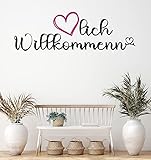 Wandtattoo Herzlich Willkommen X8 - Flur Diele Eingang - Größen und Farbauswahl