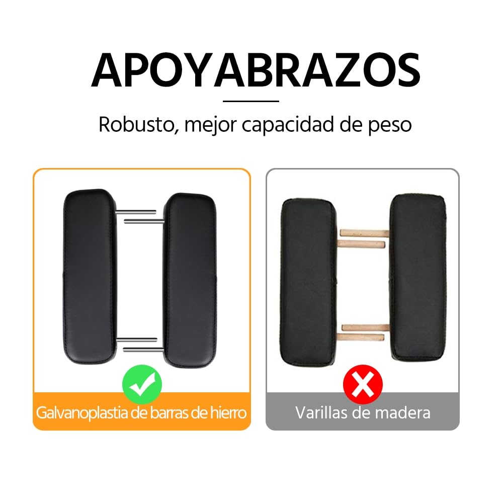 Yaheetech Camilla Masaje Plegable 3 Zonas Profesional Portátil Carga 250kg 213×82cm Altura Ajustable de Madera Haya para Belleza Tatuaje SPA con Bolsa de Transporte