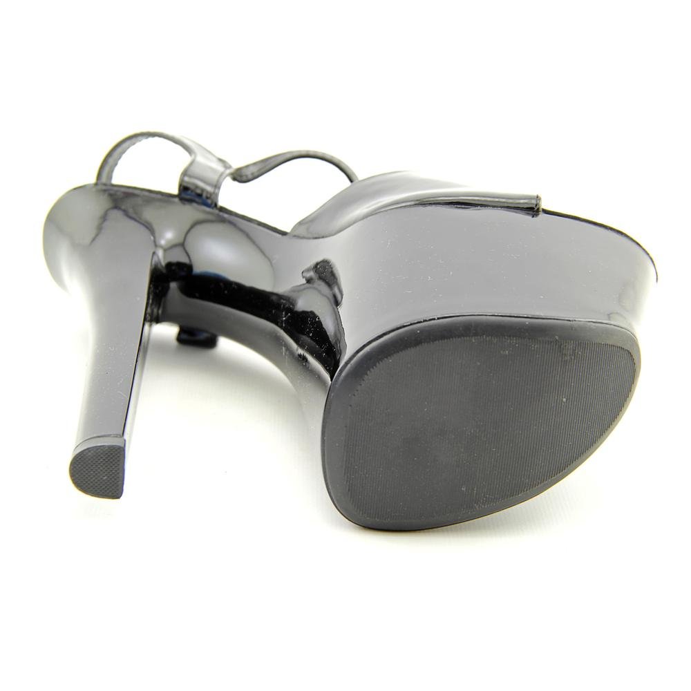 Ellie Women's Charm-609 Platform Stiletto Sandals - Black 6" Heel Evening Shoes (Size 7)