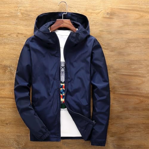 Mens Windbreaker Jacket Lightweight Mountain Sport Coat Casual Zipper Hooded Windbreaker Hiking Outerwear2