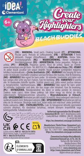 Kit Créatif Surligneurs Personnalisables Clementoni 18396 – Thème Summer Friends - vue 3