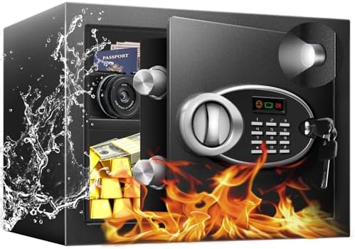 1.8 Cu Ft Safe Box with Fireproof Waterproof for Documents - Stee...