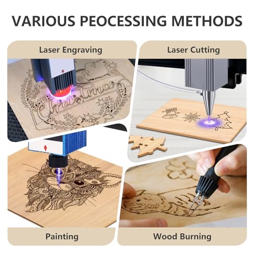 Creatorally 3mm Sperrholzplatte, 6 Stück Sperrholz 30x30cm Unbehandeltes Holz, Holzplatte für Laser Gravur, CNC Schneiden, Malerei, DIY Modell Heimdekoration (Rosenholz)