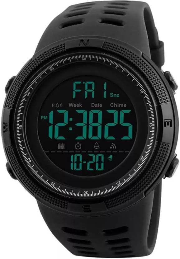 QALIBA Black Attractive Design Silicone Strap Digital Watch for- Boys & Men Round dail (B0CJ33L3NZ) Amazon Price History, Amazon Price Tracker