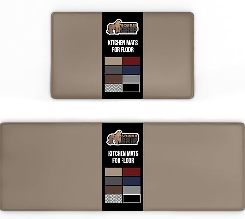 Miniatura 14 de GORILLA GRIP Alfombrillas de cocina cómodas y acolchadas para el suelo, superficie suave impermeable y resistente a manchas, alfombrilla antifatiga
