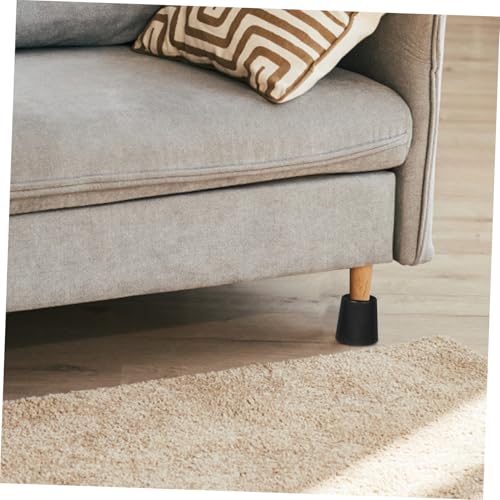 Patas de sofa de plastico OSALADI tornillos de pierna conicos reemplazo de muble negro 12 juegos 7