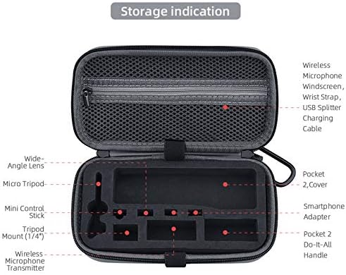 Miniatura 7 de Estuche de transporte de viaje rígido Protector de bolsa de almacenamiento para DJI OSMO POCKET 2 Accesorios