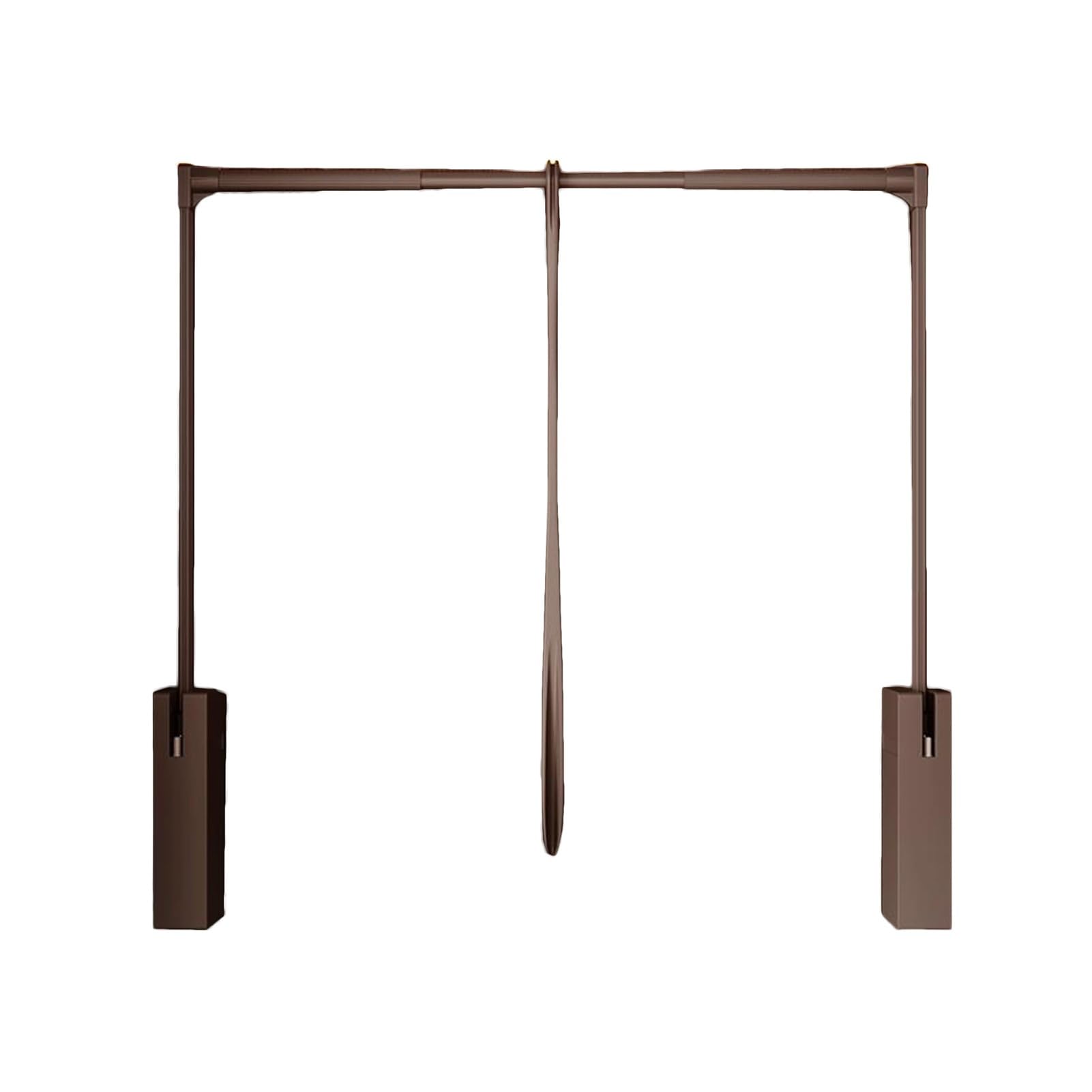 Tringle de placard rétractable marron 510-660 mm pour cabine haute