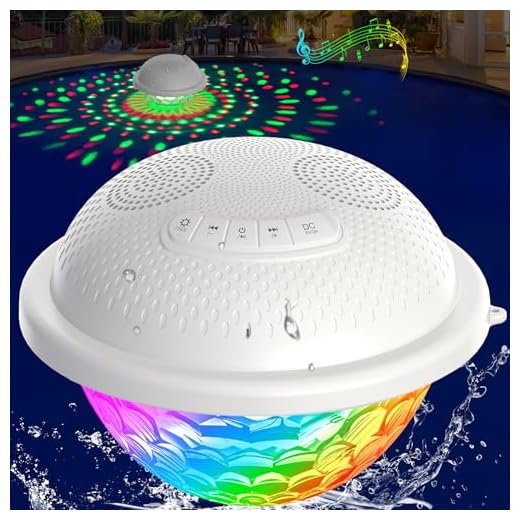 KingSom Bluetooth Pool Speaker,Floating Pools Speaker with Colorful Lights,Hot Tub Speakers IP68 Waterproof P ool Speakers,16W Loud Stereo Sound Bluetooth Speak er,TWS Pairing Floating Speake r-White