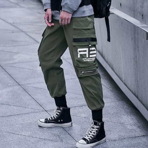 XYXIONGMAO Men's Black Fashion Tactical Streetwear Techwear Joggers Hip Hop Streetwear Sweatpants Cargo Pants for Men2