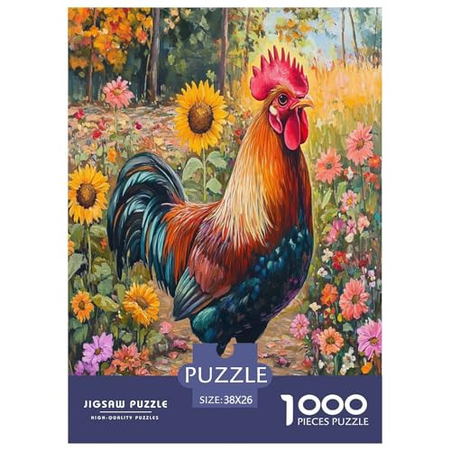 Puzzle de 1000 piezas para adultos reto Gallo Imposible juego creativo de 38x26cm