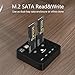 ISHEEP M.2 SATA Cloner Duplicator Dual-Bay Docking Station with SSD Offline Clone Copy Function, USB 3.1 Type-C High-Speed Transfer, Tool-Free Installation, for B+M Key M.2 SSDs - H016S+