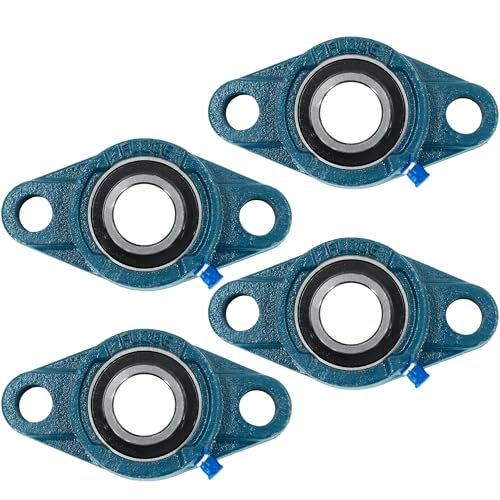 Image of CHR 4 Pack UCFL205-16 Pillow Block Bearings | Flange Mounted Pillow Block Bearings - Chrome Steel with 1 inch Bore | ISO 9001-2015 Certified