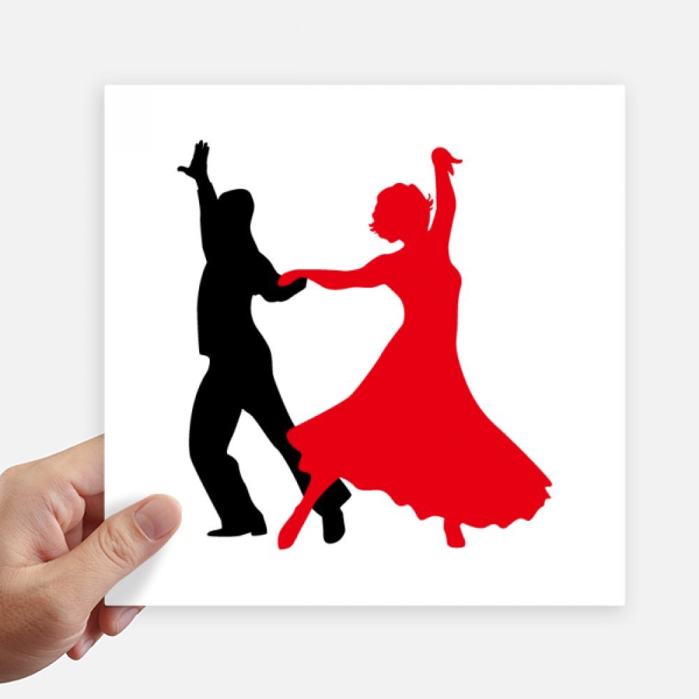 Autocollant danse sociale 20 cm pour mur et ordinateur portable par 4