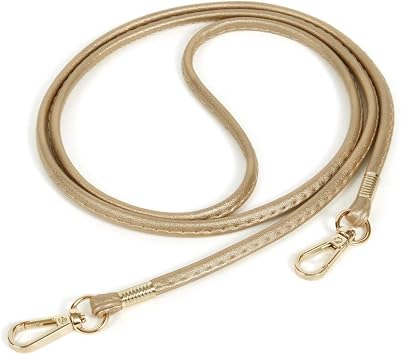 Xiazw Thin Soft PU Leather Crossbody Replacement Chain Strap for Small Bag,Purse,Wallet,Clutch,Phone Case Light Gold - Gold