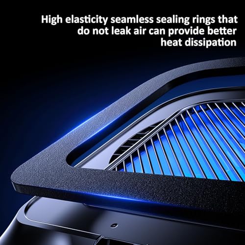 Base para laptop ajustable con doble ventilador y luz LED miniatura 4