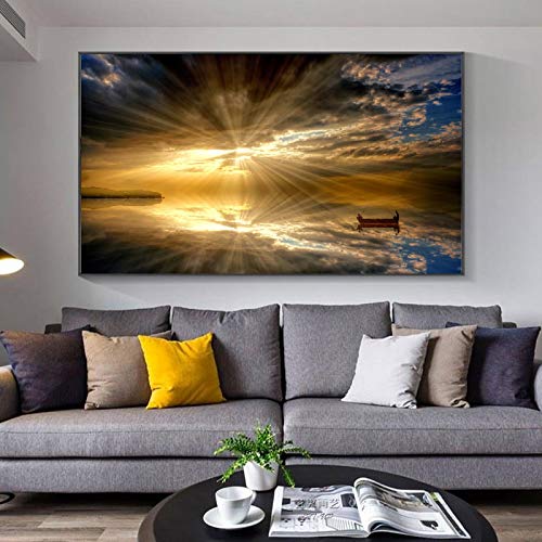 Peinture d'art sur toile paysage abstrait haut de gamme pour salon 50x90cm