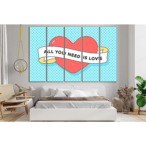 Impression pop art All You Need Is Love ZELLART pour une ambiance chaleureuse