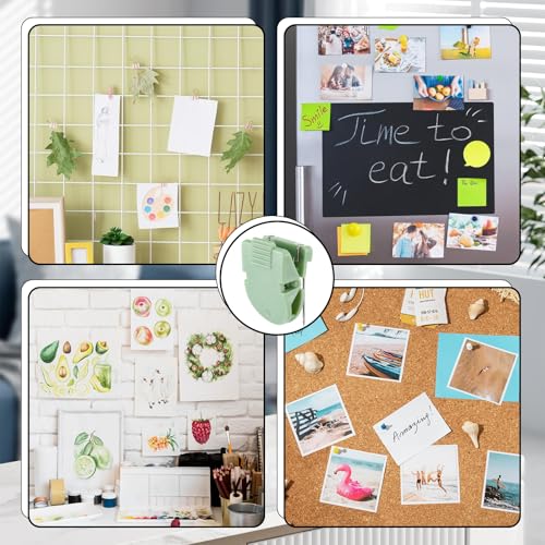 Psiriol 15Pcs Cubicle Clips Plastic Cubicle Hooks for Fabric Walls Fabric Clips for Hanging Photos Notes Bulletin Board Memos Frame Office Cubicle Accessories - Multicolor