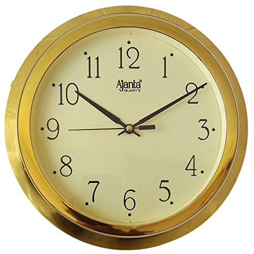 Ajanta Plastic Wall Clock For Home And Offices (25 X 25 Cm, Step Movement, Ivory)