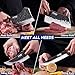 Topfeel 4PCS Meat Cleaver Set -Heavy Duty Bone Chopper & Meat Cleaver & Viking Knife & Slicing Knife, Chef Knives Set for Home Kitchen,Camping, BBQ Knives Gift for Men