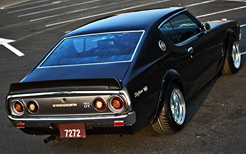 �G�敗 �ǎ��|�X�^�[ �i�͂�����V�[�����j ���Y �X�J�C���C�� 2000GT-R KPGC110�^ �P������ �_�b�g�T�� 240K 1974�N �L�����N�� C110-009W1 �i���C�h�� 921mm×576mm�j ���z�p�ǎ��{�ό󐫓h�� �����{���� �E�H