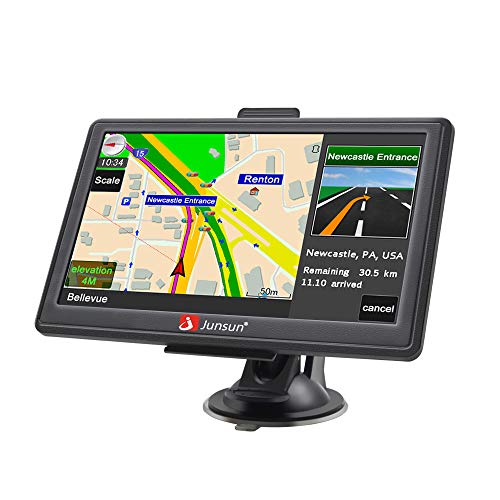 Car GPS,7-Inch Touch Screen GPS Navigation for Car,Real Voice Direction GPS Navigation System Built-in Lifetime Maps(2019)
