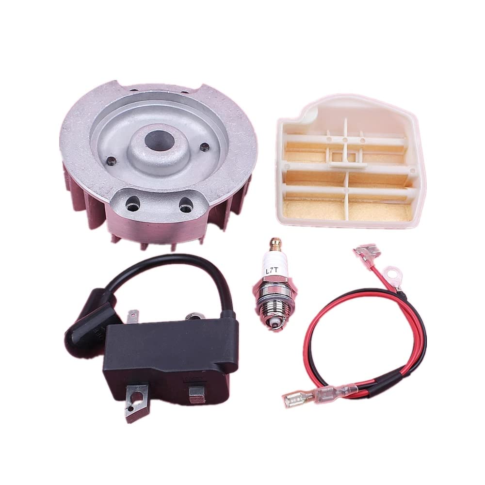 DUNLAP Bobine d'allumage Volant Moteur Filtre à Air Bougie d'allumage adaptée for Husqvarna 445 445E 450 450E tronçonneuse pièce de Rechange for Outil de Jardin
