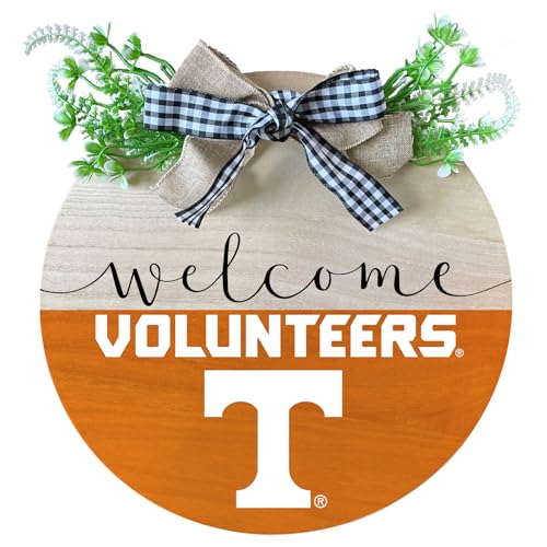Tennessee Volunteers Wooden Wreath Welcome Sign