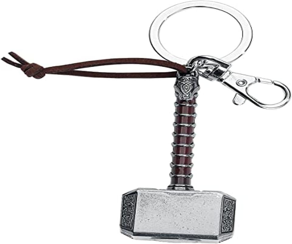 Marvel Thor Hammer 2 Pewter Key Ring , unisex-children, Grey