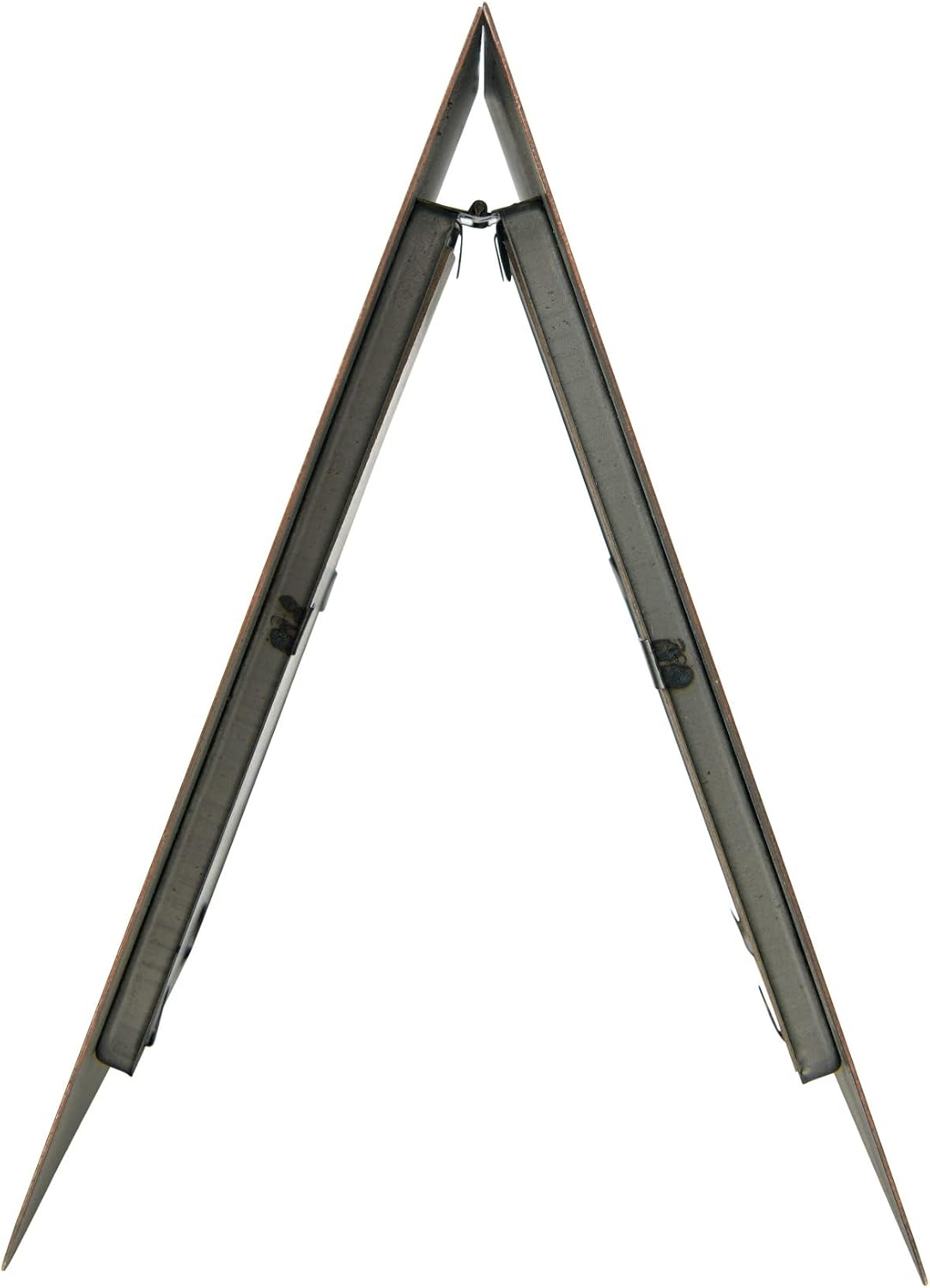 Galvanized Silver 2-Sided Standing Picture Frame