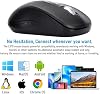 Mouse Bluetooth Inalámbrico, Multimodo de 3 Dispositivos (USB + 2 Bluetooth), Rueda de Desplazamiento Metálica de 4 Direcciones, DPI Ajustable, Clic Silencioso, Larga Duración de Batería, Ergonómico para Laptop, PC, Mac, iPad (Negro Oscuro, 7) 4