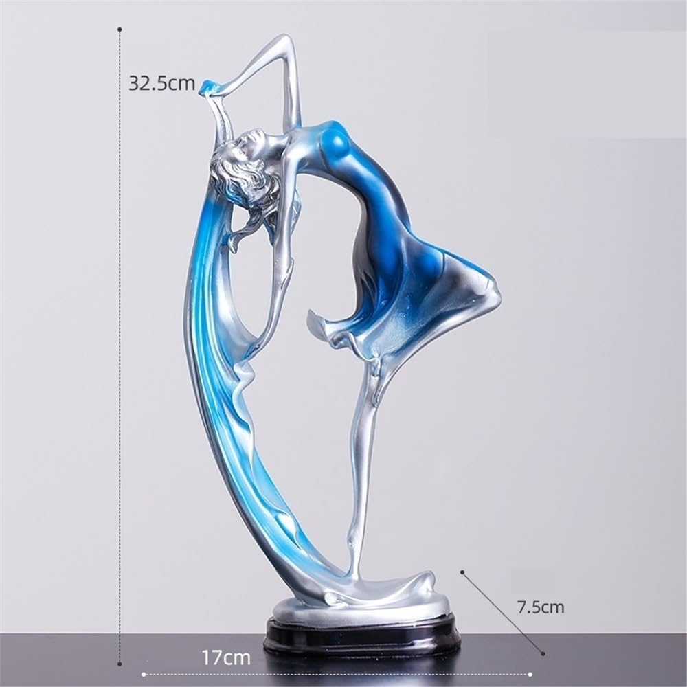 arredamento della casa Creative Art Crafts Ornaments, Modern Minimalist Home Decor, Resin Sculptures,17 * 7.5 32.5cm(Gold)