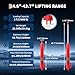 8-Ton Long Ram Hydraulic Cylinder for Engine Hoists & Shop Cranes - Heavy Duty Single Pump Jack with Clevis Mount, 43.7