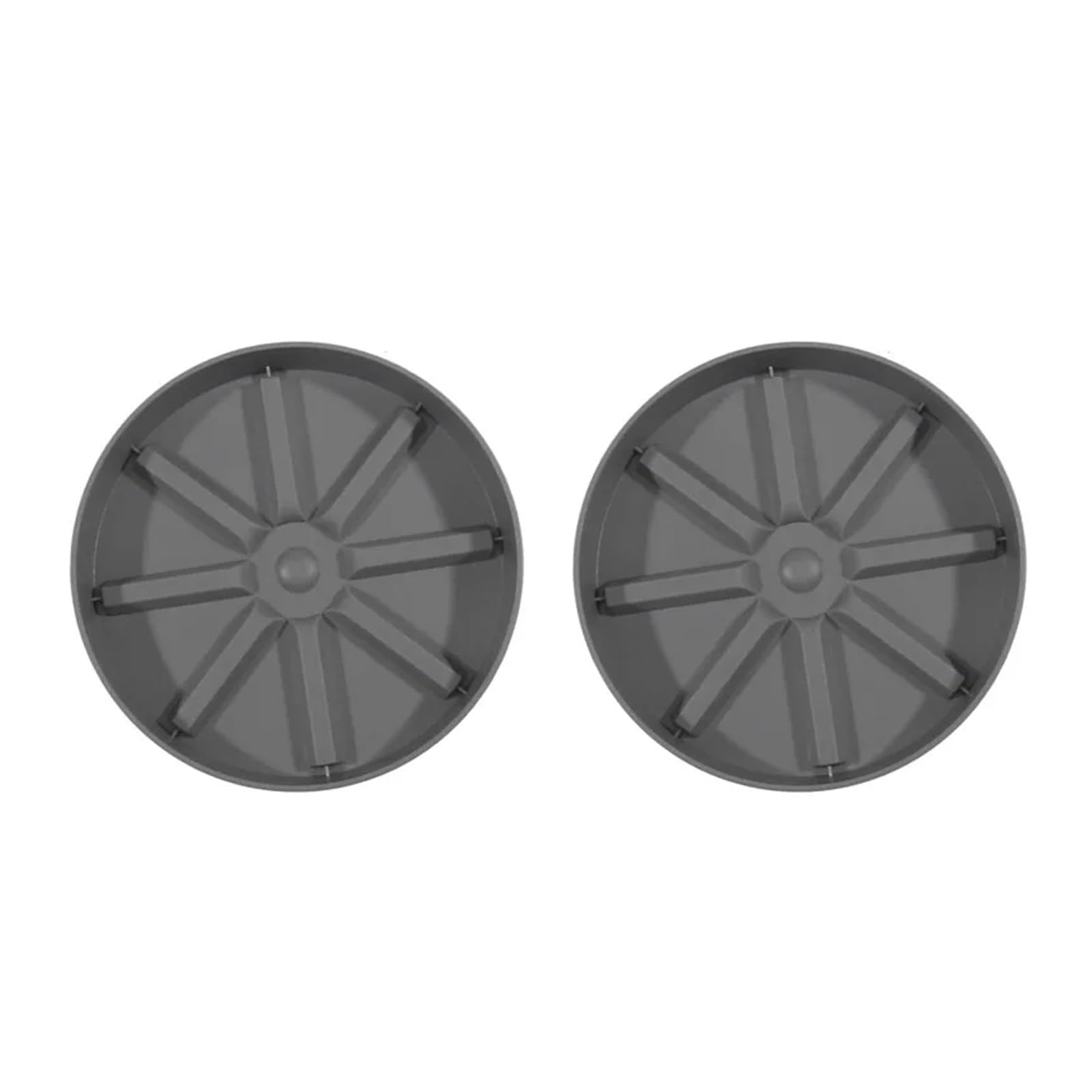 DFGRGRV Plant Saucers Flowerpot Base Plate Home Garden Thickened Flower Pot Heavy Duty Resin Tray Saucers Drip Trays Indoor Outdoor Plant Saucer(2pcs-Grey 190mm)