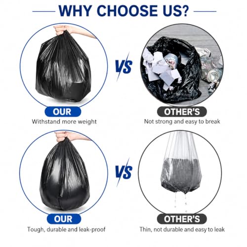 Image of Black Garbage Bags for Dustbin|120 Pcs|Medium 19 X 21 Inches|30 Pcs X Pack of 4, 120 Counts