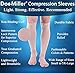 Doc Miller Compression Calf Sleeve for Men & Women, Premium Medical Grade, 20-30mmHg Graduated Support for Running, Calf Tear, Shin Splints, Knee High, Skin/Nude Calf Sleeves, X-Large Size, 1 Pair