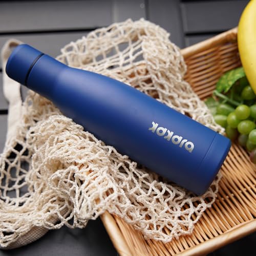 Image of BJPKPK 25 oz Insulated Stainless Steel Water Bottle, Metal Sports Flask | Double Wall Vacuum, Leak Proof, Keeps Hot /Cold, BPA Free, Dishwasher Safe, Cupholder Friendly, Travel, Blue