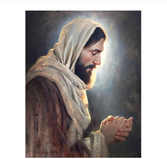 Figura religiosa cristiana orando a Jesucristo Dios Salvador Retrato Lienzo Pintura Arte de la pared Impresiones de carteles Sala de estar Dormitorio Oficina Decoración para el hogar