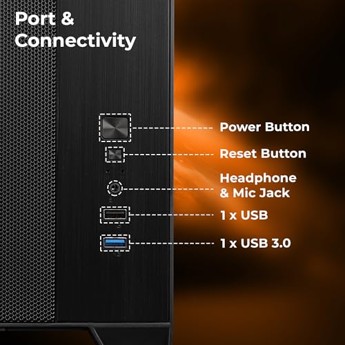 Image of Zebronics Cube Gaming PC Cabinet, mATX /ITX Compatibility, 360mm Radiator Support, PWM ARGB Fan Setup, Tempered Glass Panel, Magnetic Dust Filter, Dual Chamber Layout (Mercury 20, Black)