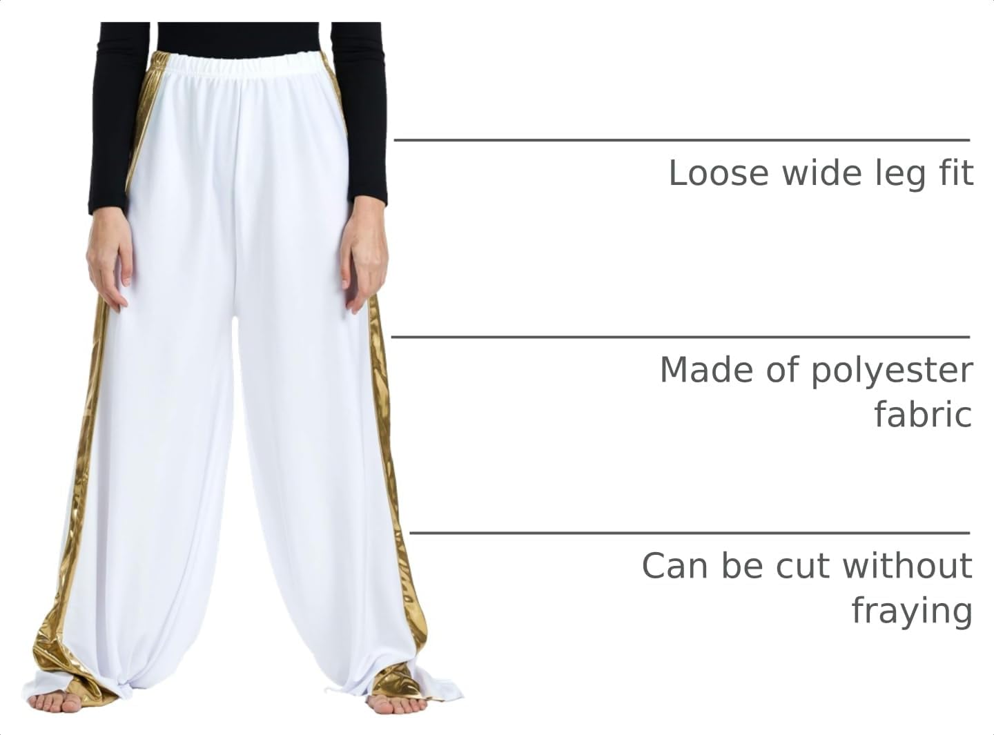 Danzcue Adult Praise Dance 2 Tone Palazzo Pant
