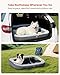 QPAU Aufblasbares Hundebett mit Seiten, waschbares Haustierbett für Reisen, Camping und Zuhause, wasserdichtes tragbares Hundebett mit Pumpe und Tasche für kleine, mittelgroße und große Hunde (Mittel)