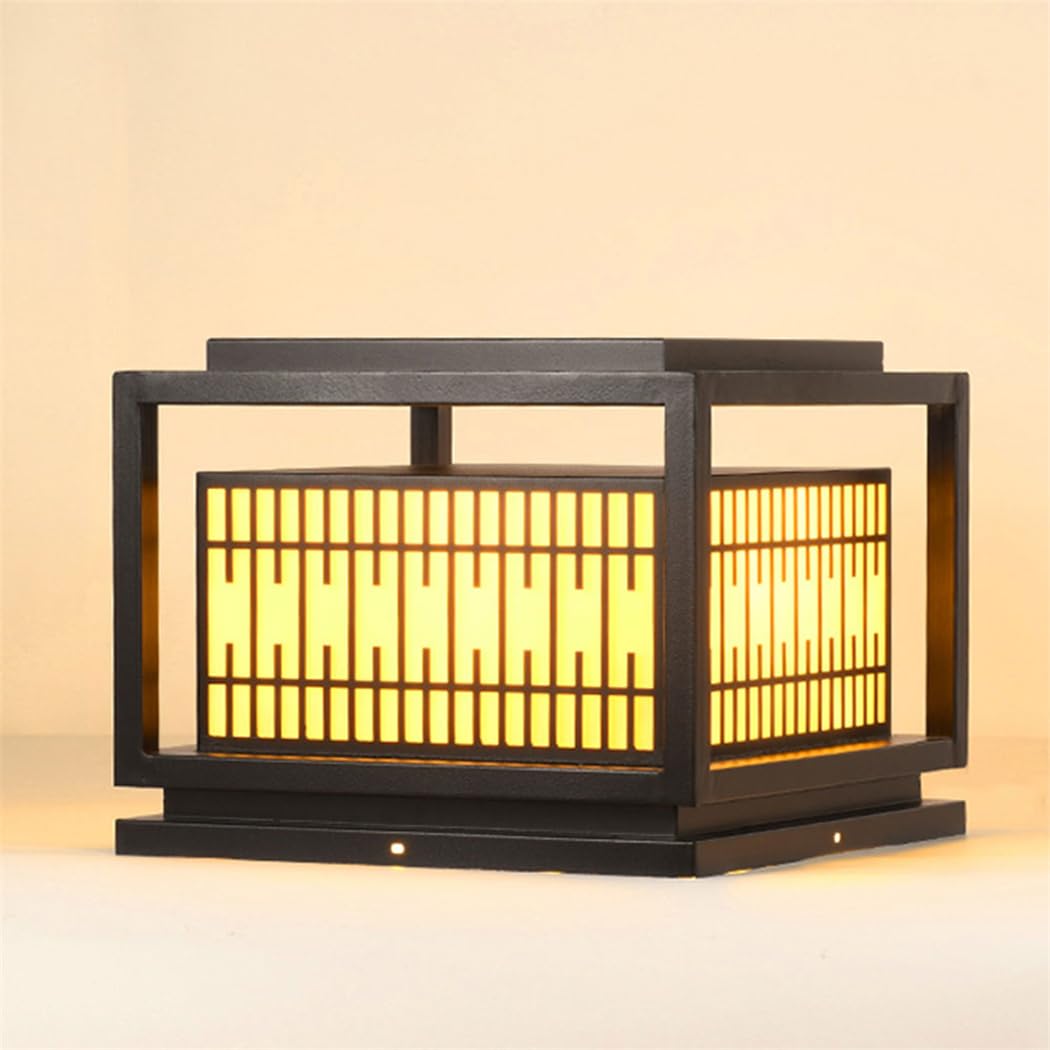 Lanterne extérieure moderne sur poteau noir 45 cm et culot E27