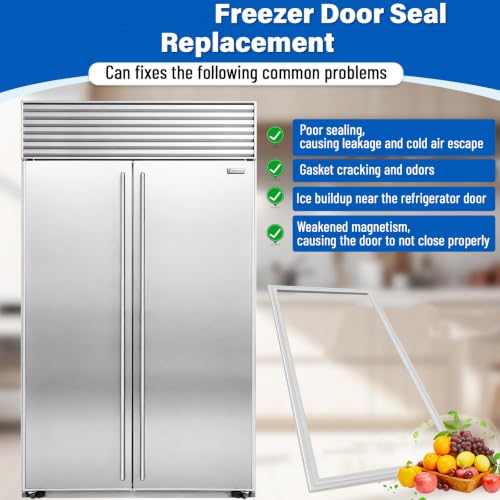 Image of Upgraded 7042255 Refrigerator Door Gasket Replacement Compatible with Subzero 532 590 632 690 695-2, 67″x27.5″ 7010573 Fridge Gasket Replace 7010584 3211080 7010571 3212110 Freezer Seal