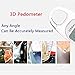 PINGKO 3D Carabiner Walking Pedometer Best Activity Fitness Tracker-White